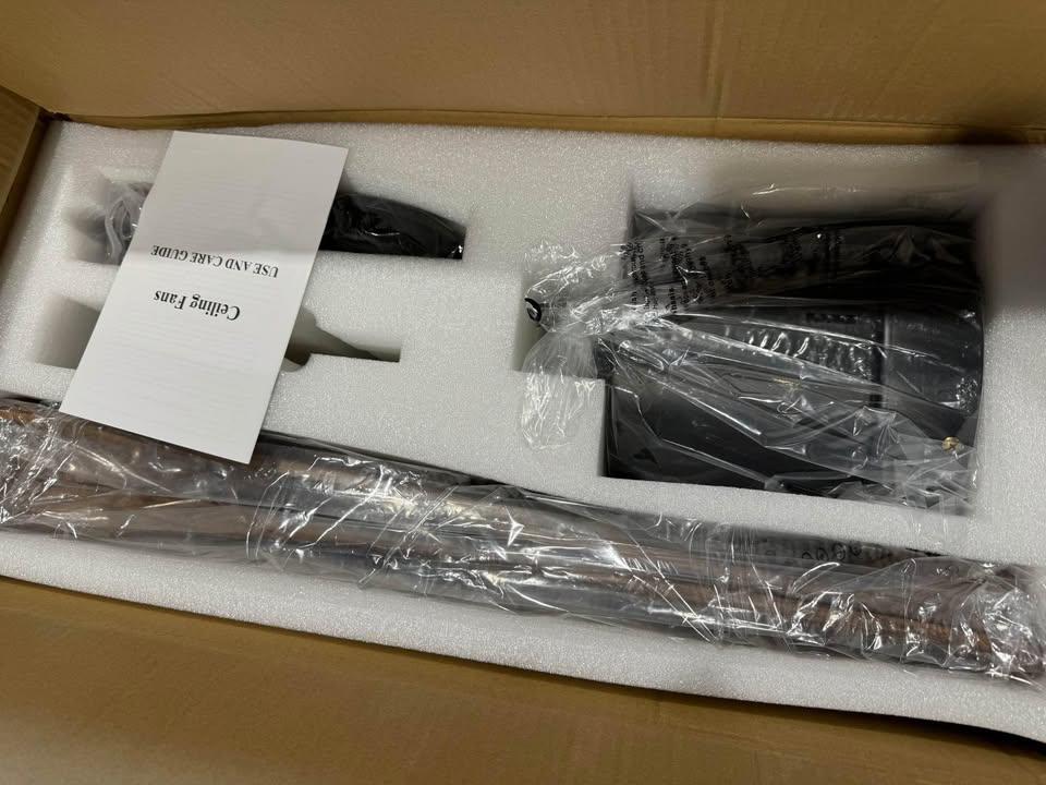 TOZING 52 in. Indoor Industrial Black Wood Windmill Flush Mount Ceiling Fan without Light with Remote Control for Living Room