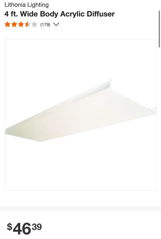 Lithonia Lighting 4 ft. Wide Body Acrylic Diffuser