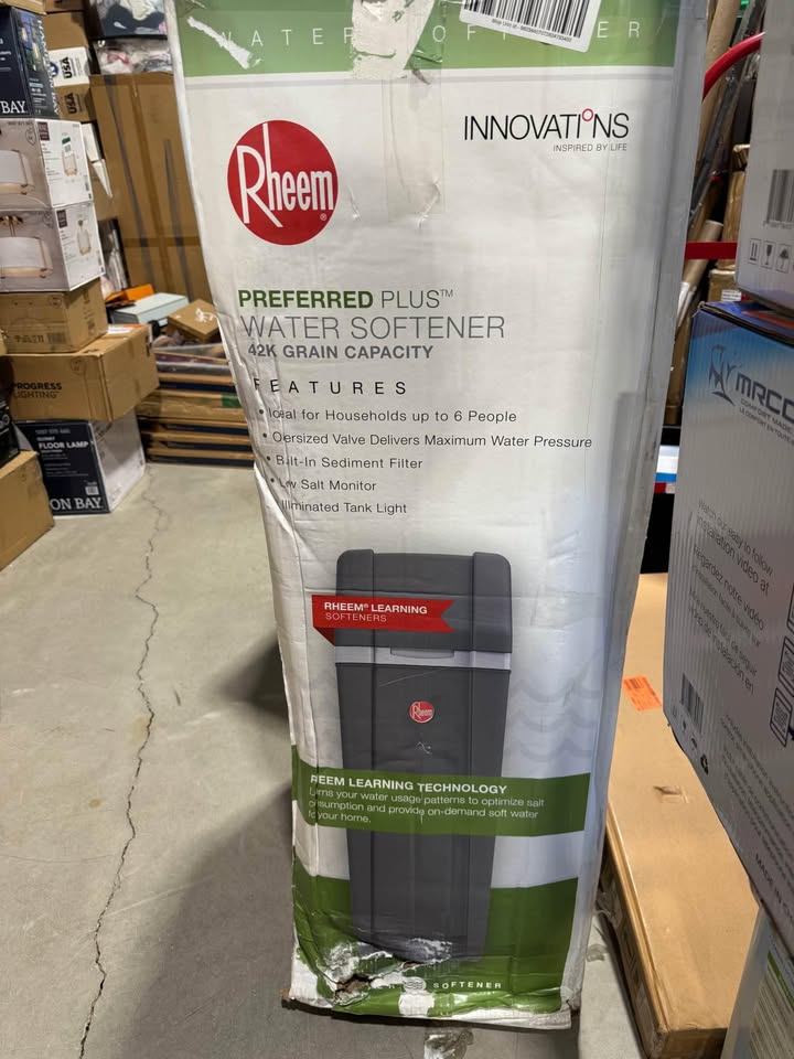 Rheem 42,000 Grain Preferred Plus Water Softener for Hard Water and Iron Reduction