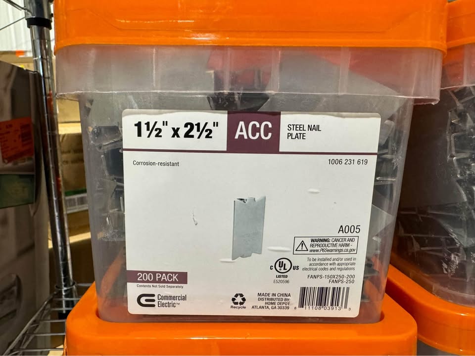 1-1/2 in. x 2-1/2 in. Steel Nail Plate (200-Pack)