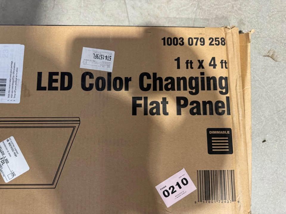 Flat Panel Flush Mount Light Fixture, 1 ft. x 4 ft. 4000 Lumens Dimmable White Integrated LED Edge-Lit, Selectable CCT
