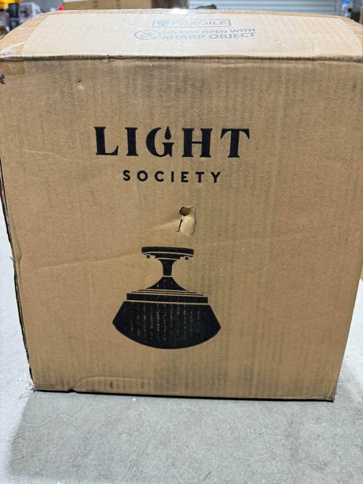 Light Society Vita 1-Light Oil Rubbed Bronze Ceiling Light with Clear Glass Shade