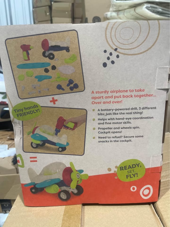 Take Apart Toy Airplane With Drill For Kids, 27 Pieces!