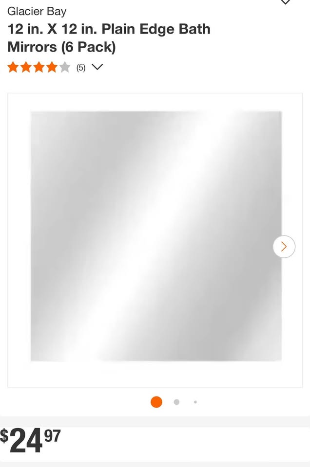 Glacier Bay 12 in. X 12 in. Plain Edge Bath Mirrors (6 Pack)