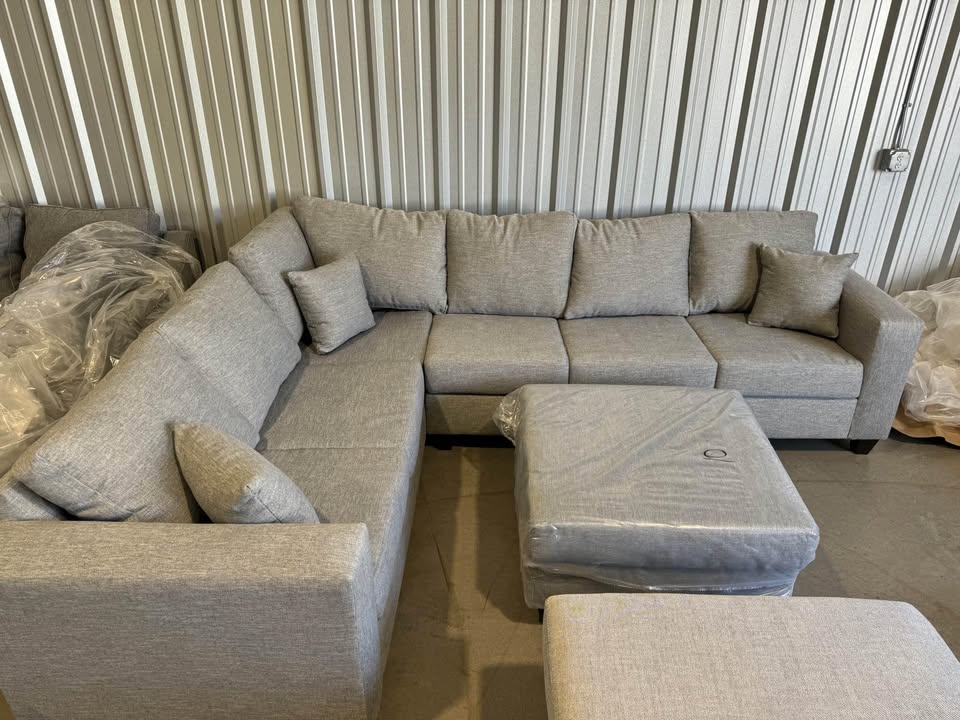 Brand New 2 Piece Sectional & Ottoman Set