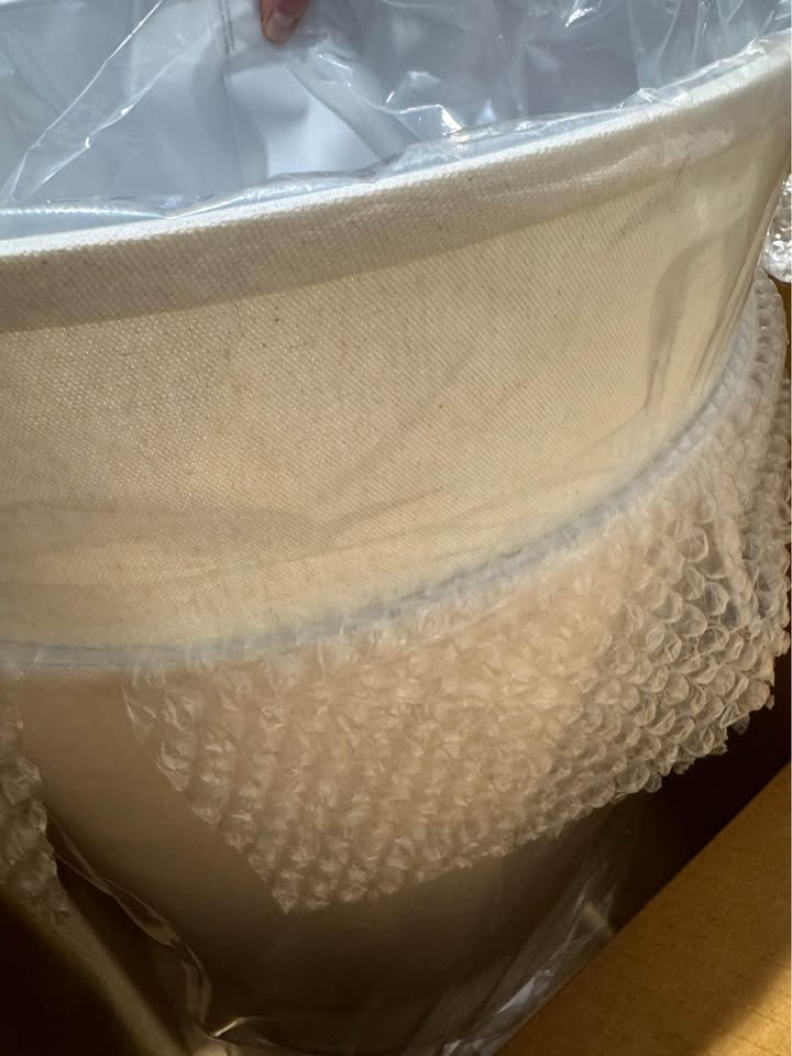 Fenchel Shades 14 in. Top Diameter x 15 in. Bottom Diameter x 15 in. Slant Designer Linen Off White Empire Lamp Shade