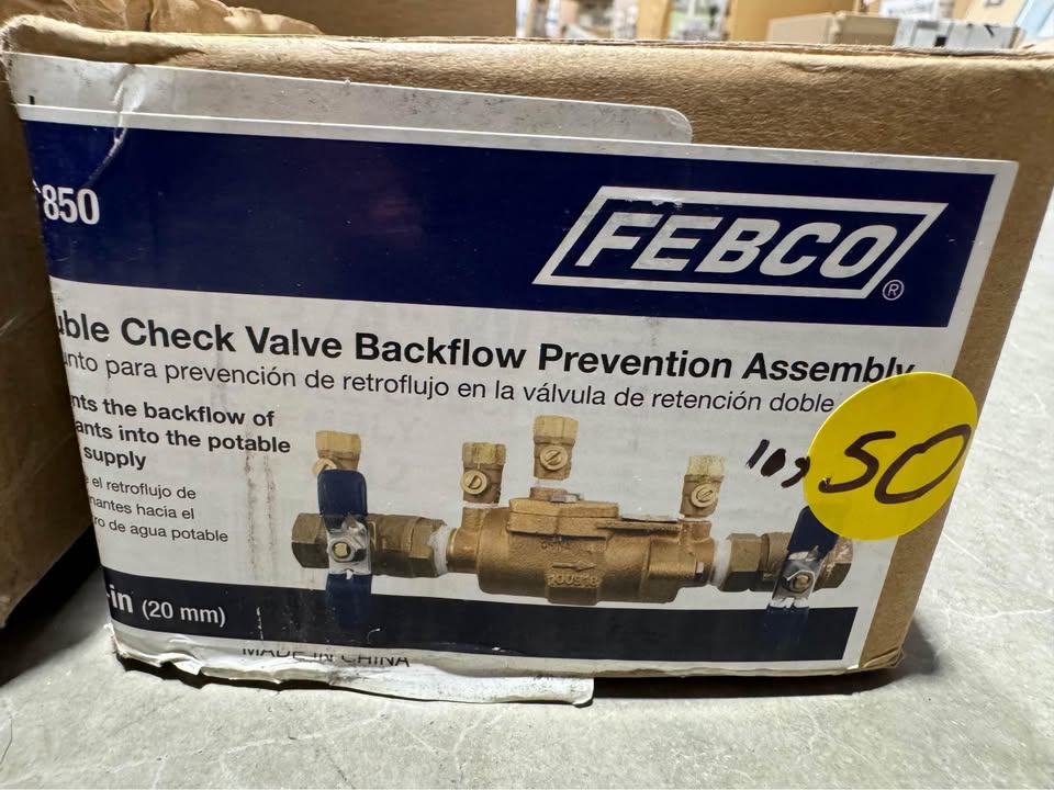 Febco 3/4 in. Bronze Double Check Valve Backflow Preventer Assembly