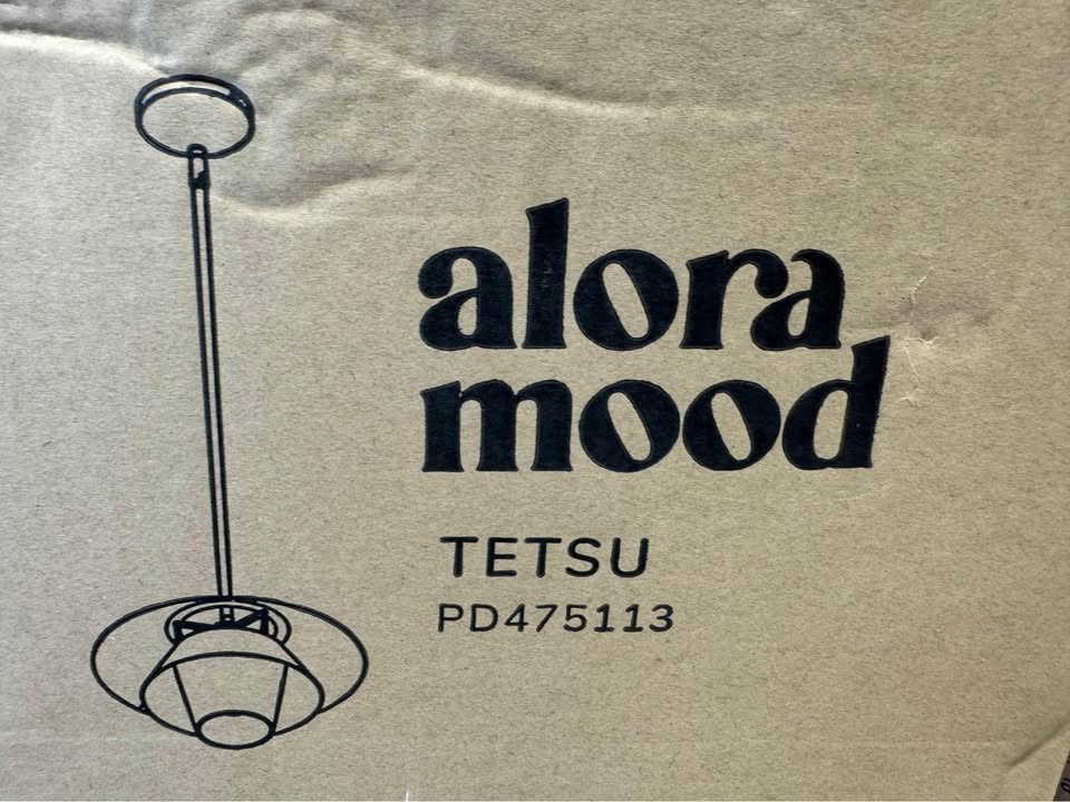 ALORA MOOD Tetsu 13 in. 1 Light 60-Watt Brushed Gold/Clear Glass Pendant Light