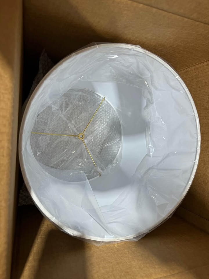 Fenchel Shades 13 in. Top Diameter x 15 in. Bottom Diameter x 17 in. Slant, Linen Homespun Beige Empire Lamp Shade