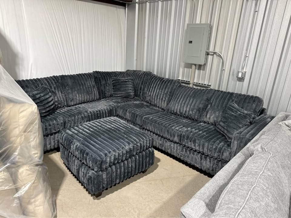 Brand New 2 Piece Sectional & Ottoman Set
