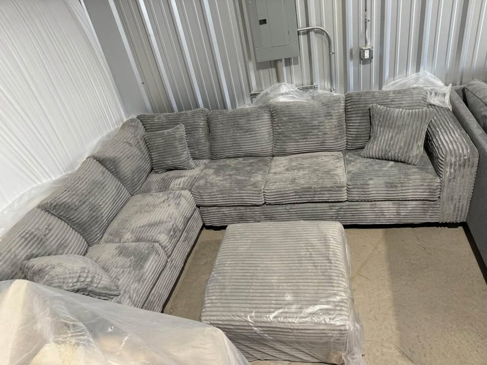 Brand New 2 Piece Sectional & Ottoman Set