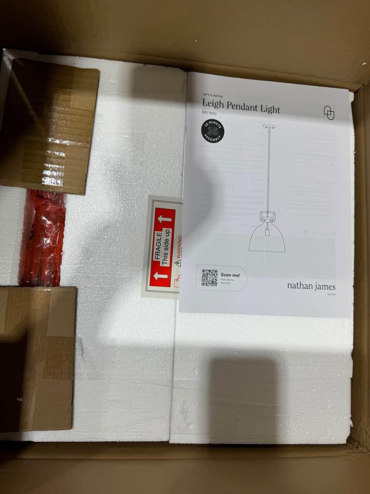 Nathan James Leigh Gold Indoor Ceiling Hanging Pendant Light with Clear Glass and Adjustable Cord for Kitchen, Island, Entryway