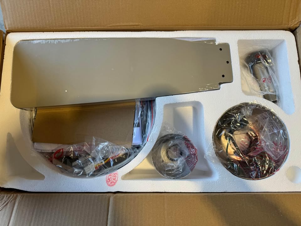 KICHLER Starkk 42 in. Indoor Brushed Nickel Downrod Mount Ceiling Fan with Integrated LED with Pull Chain