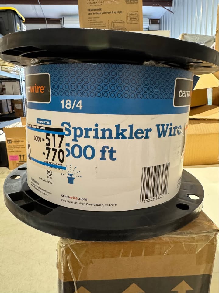 Cerrowire 500 ft. 18/4 Black Solid Copper Sprinkler Wire