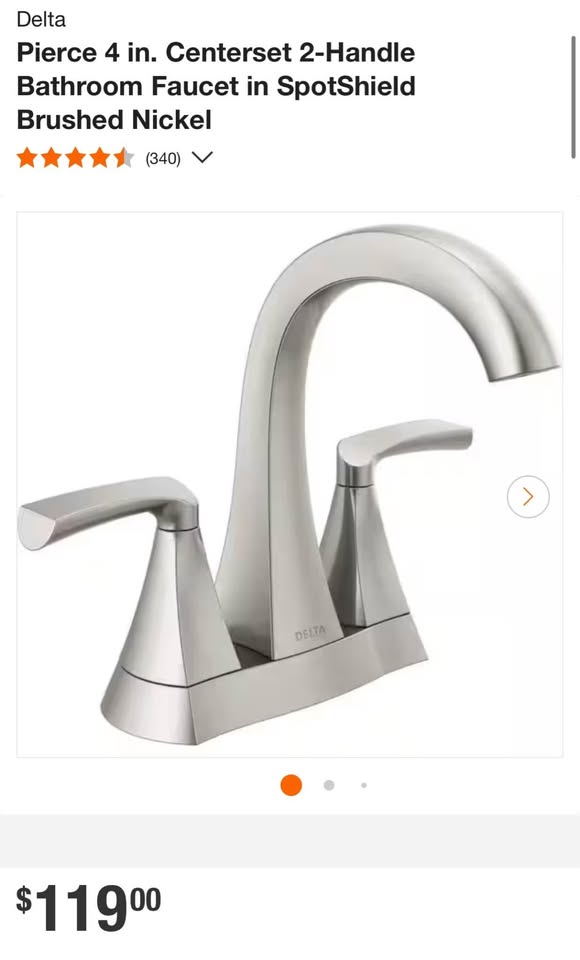 Delta Pierce 4 in. Centerset 2-Handle Bathroom Faucet in SpotShield Brushed Nickel