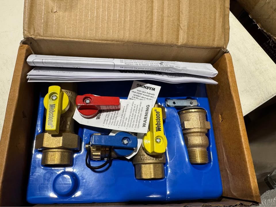 3/4 in. EXP Ultra-Compact Tankless Water Heater Service Valve Kit with 2-Lead Free Full Port Brass Ball Valves