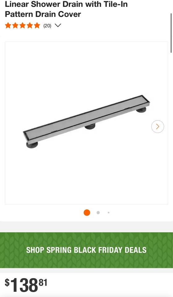 Oatey Designline 28 in. Stainless Steel Linear Shower Drain with Tile-In Pattern Drain Cover
