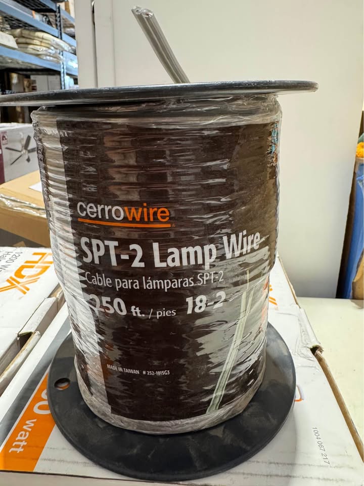 Cerrowire 250 ft. 18/2 Silver Stranded SPT-1 Copper Lamp Wire