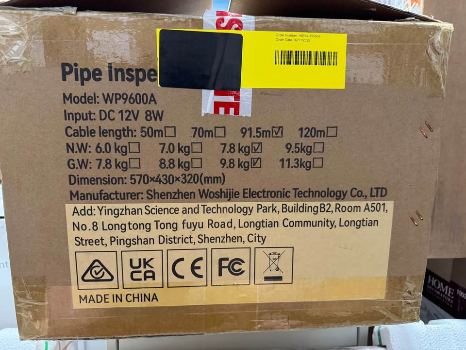 VEVOR Sewer Pipe Camera 9 in. Screen Pipeline Inspection Camera 300 ft. Snake Cable 720p with DVR Function for Duct Drain Pipe
