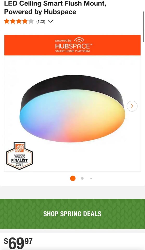Commercial Electric 13 in. Light Matte Black Adjustable CCT and Color Changing Integrated LED Ceiling Smart Flush Mount, Powered by Hubspace