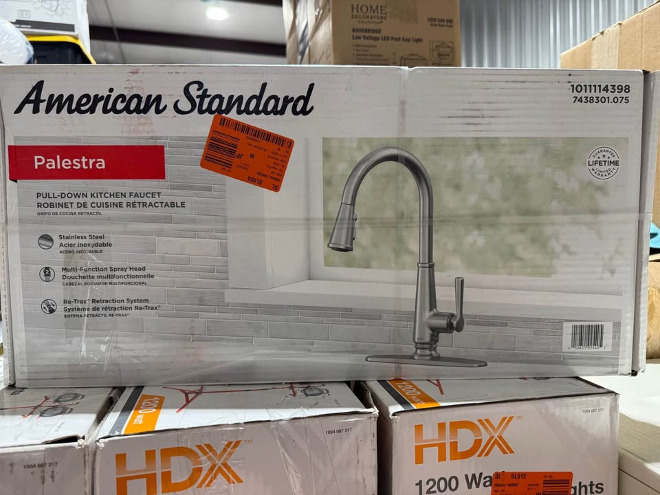 American Standard Palestra Single Handle Pull Down Sprayer Kitchen Faucet with Dual Spray in Stainless Steel