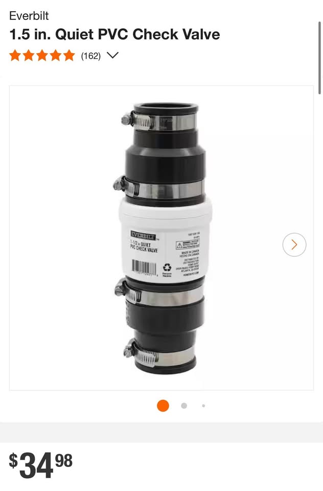 Everbilt 1.5 in. Quiet PVC Check Valve