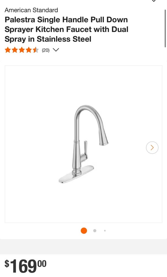 American Standard Palestra Single Handle Pull Down Sprayer Kitchen Faucet with Dual Spray in Stainless Steel