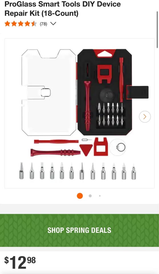Tzumi ProGlass Smart Tools DIY Device Repair Kit (18-Count)