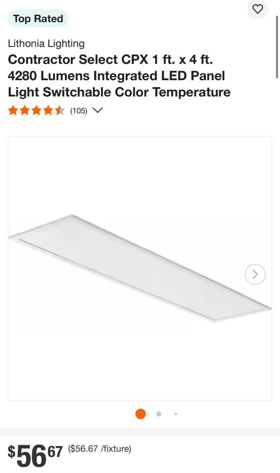 Lithonia Lighting Contractor Select CPX 1 ft. x 4 ft. 4280 Lumens Integrated LED Panel Light Switchable Color Temperature