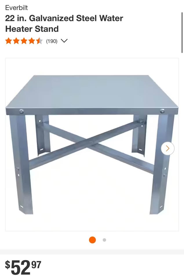 Everbilt 22 in. Galvanized Steel Water Heater Stand