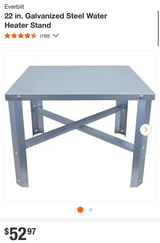 Everbilt 22 in. Galvanized Steel Water Heater Stand