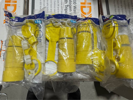 Leviton 15 Amp 125-Volt Wetguard Straight Blade 3-Wire Connector in Yellow 15W47-YPB