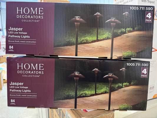 Home decorators Jasper Low Voltage Bronze Outdoor Landscape Path Light (4-Pack)