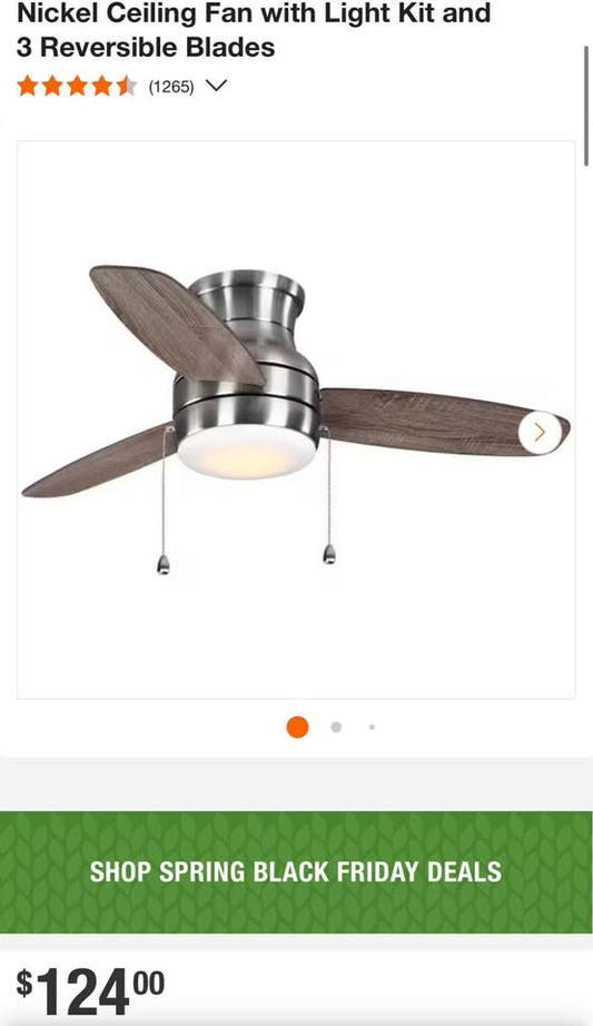 Home decorators Ashby Park 44 in. White Color Changing Integrated LED Brushed Nickel Ceiling Fan with Light Kit and 3 Reversible Blades