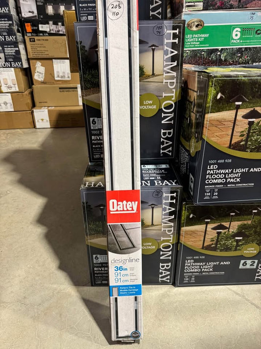 Oatey Designline 36 in. Stainless Steel Linear Shower Drain with Tile-In Pattern Drain Cover