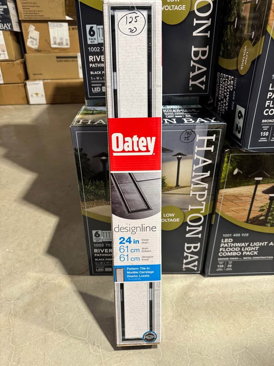 Oatey Designline 24 in. Stainless Steel Linear Shower Drain with Tile-In Pattern Drain Cover