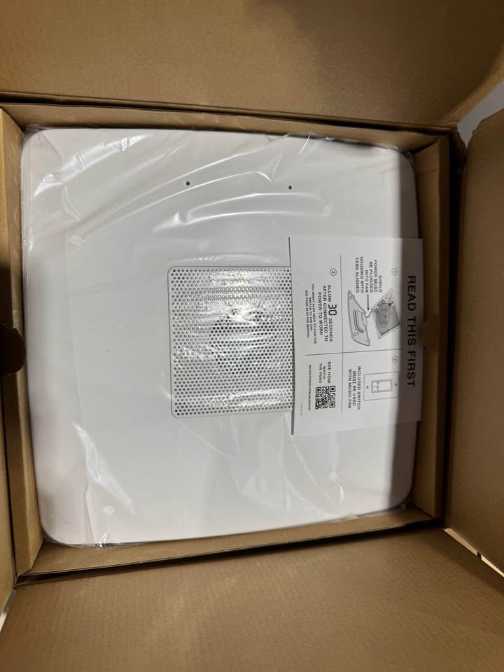 ReVent 80 CFM Ceiling Easy Roomside Installation Bathroom Exhaust Fan with Bluetooth Speaker and 2-Way Smartphone Communication