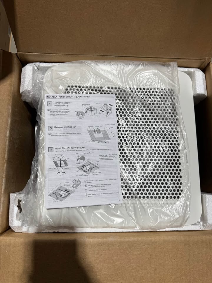 Panasonic Whisper Choice DC Pick-A-Flow 80/110 CFM Ceiling Bathroom Exhaust Fan with Flex-Z Fast Bracket