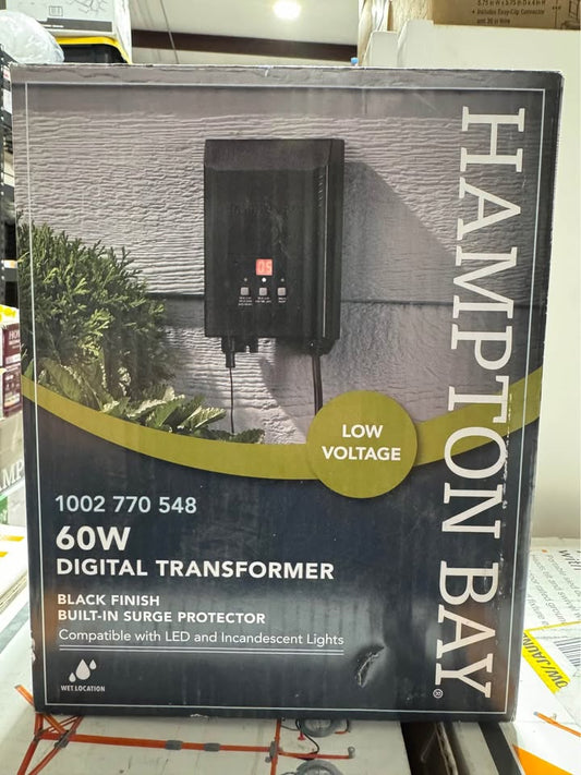 Hampton Bay Low-Voltage 60-Watt Landscape Lighting Transformer with Dusk to Dawn Sensor