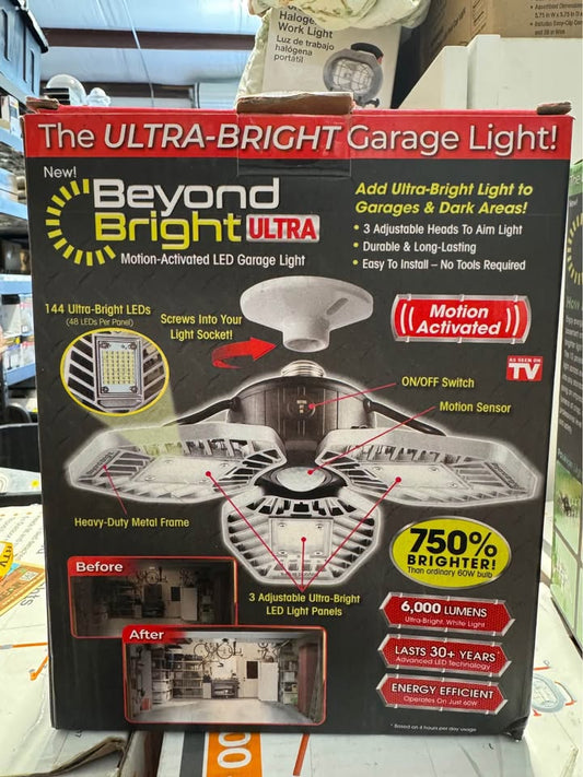 7.5 in. x 4.25 in. 6000 Lumens Single Pole Occupancy LED Flush Mount Motion Activated Garage Light