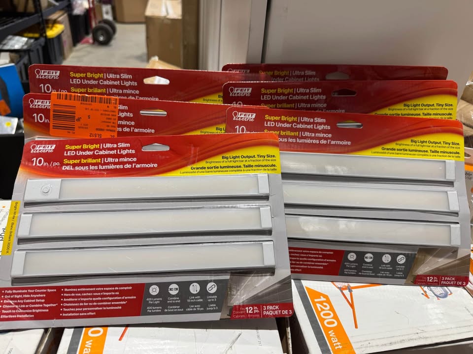Feit Electric 10 in. (Fits 12 in. Cabinet) Plug-in White Dimmable Linkable Integrated LED Bright White Under Cabinet Light (3-Pack)