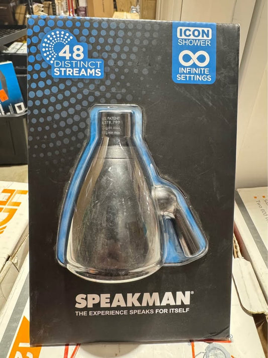 Speakman 3-Spray Patterns with 2.5 GPM 2.75 in. Wall Mount Fixed Showerhead in Matte Black