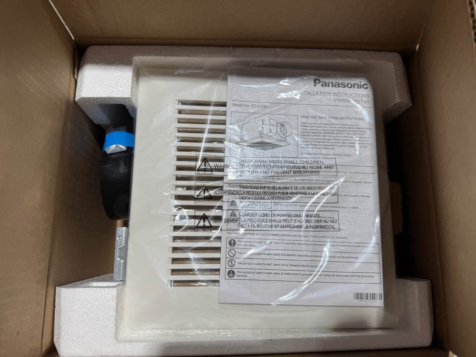 Panasonic Whisper Mighty Pick-A-Flow 70/90 CFM Ceiling/Wall Bathroom Exhaust Fan, Energy Star with 9 in. x 9 in. Grille Footprint
