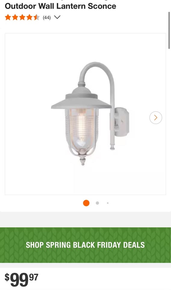 LUTEC Coastal Old Saybrook 1-Light White Outdoor Wall Lantern Sconce