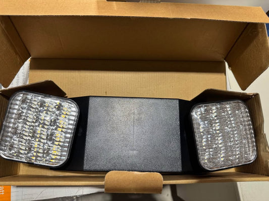 Commercial Electric 11-Watt Equivalent Rectangle Integrated LED Black Emergency Light with Ni-Cad 6.0-Volt Battery