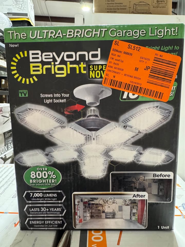 BEYOND BRIGHT 60-Watt Ultra Bright LED Light Bulb 6500K with 10 Adjustable Light Panels