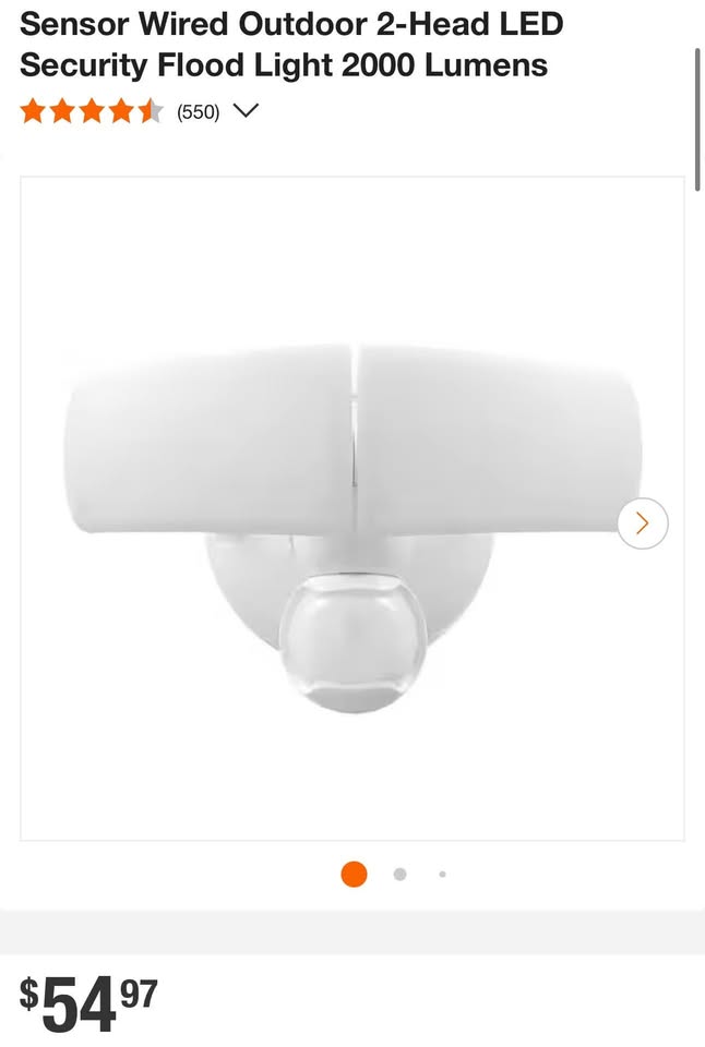 Defiant MaxDetect 240° White Motion Sensor Wired Outdoor 2-Head LED Security Flood Light 2000 Lumens