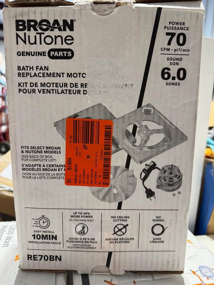 Broan-NuTone Replacement Motor Wheel 70 CFM